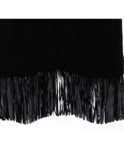 Zadig Voltaire Leather Trimmed Cashmere Cardigan