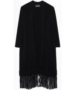 Zadig Voltaire Leather Trimmed Cashmere Cardigan