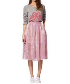 Maje Openwork Puffball Skirt