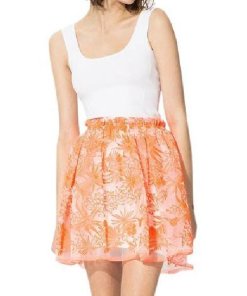 Maje Embroidered Organza Puffball Skirt