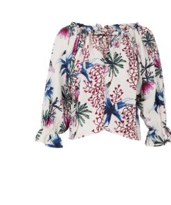 Maje Lio Slik and Linen Blend Blouse