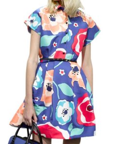 Kate Spade New York SS15 Belted Floral Print Dress