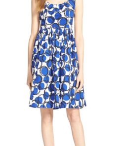 Kate Spade New York Stamped Dots Fit and Flare Dress