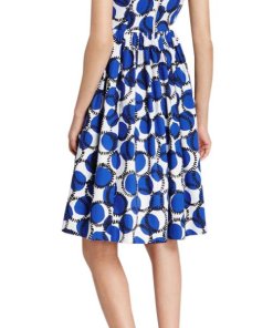 Kate Spade New York Stamped Dots Fit and Flare Dress