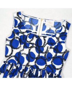 Kate Spade New York “stamped dots” fit and flare dress Evachic.com