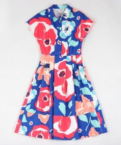 Kate Spade New York Fashion Week floral print belted dress