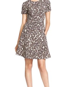 Kate Spade Autumn Leopard Fit and Flare Dress