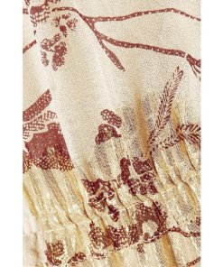 Diane Von Furstenberg Jane metallic printed silk chiffon maxi dress