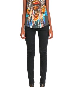 Balmain Native Feather Print Cotton Modal T-shirt