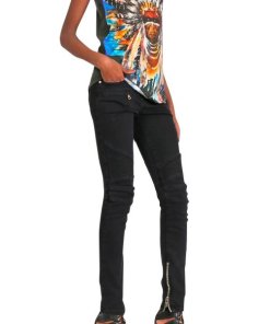 Balmain Native Feather Print Cotton Modal T-shirt