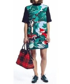 Kate Spade Fabled Forest FW15 Mock Neck Dress
