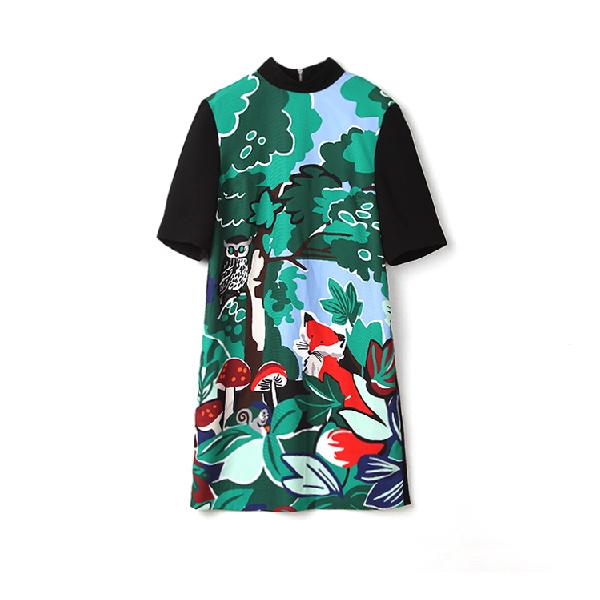 Kate Spade Fabled Forest Mock Neck Dress  evaChic