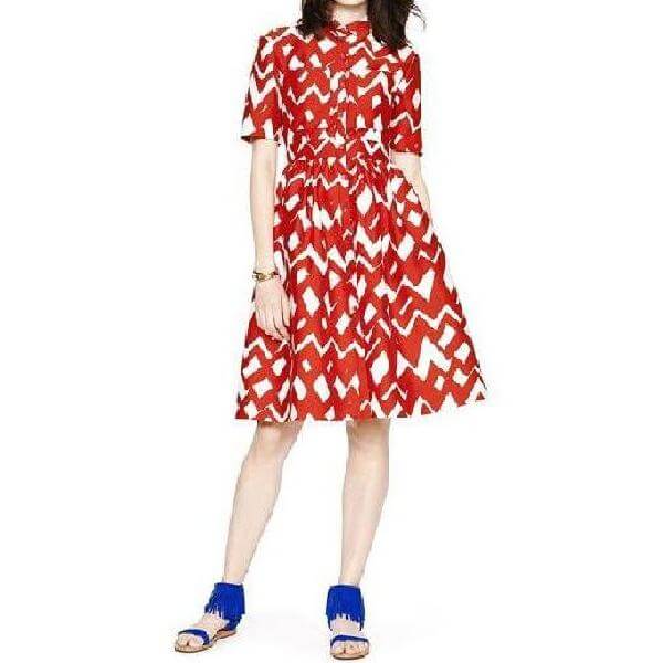 Kate Spade Madison Ave Collection Aria Chevron Dress