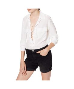 Equipment Knox Lace Up Blouse