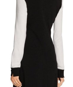 Diane von Furstenberg Color Block Twisted Wool Blend Dress