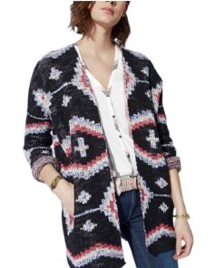 Maje Maori Jacquard Knit Cardigan