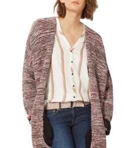 Maje Maori Jacquard Knit Cardigan