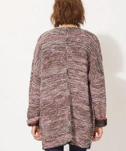 Maje Maori Jacquard Knit Cardigan