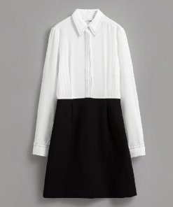 Sandro Rally Two-Tone Silk Blend Dress