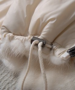 Brunello Cucinelli Mink Reversible Jacket with Fox Fur Hood