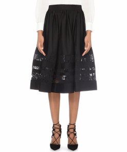 Alice Olivia Tamira Lace Midi Skirt