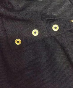 Balmain Gold Metal Button Trimmed Fine Wool Turtleneck