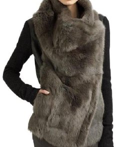 Helmut Lang Asymmetric Flux Fur Coat