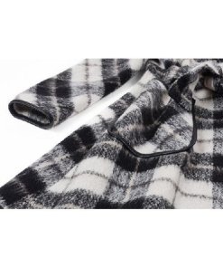 Kate Spade Woodland Mohair-Blend Belted Check Coat for Stylish Casual Moments