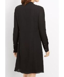 Vince Pleated Dress with Lattice Lace Bib