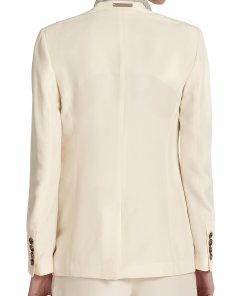 Burberry London Larston Mulberry Silk Blazer