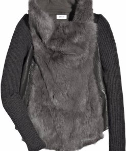 Helmut Lang Asymmetric Flux Fur Jacket