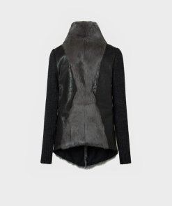 Helmut Lang Asymmetric Flux Fur Jacket
