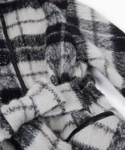 Kate Spade Woodland Mohair-Blend Belted Check Coat for Stylish Casual Moments