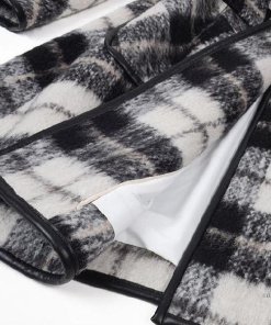 Kate Spade Woodland Mohair-Blend Belted Check Coat for Stylish Casual Moments