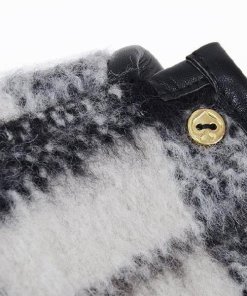 Kate Spade Woodland Mohair-Blend Belted Check Coat for Stylish Casual Moments