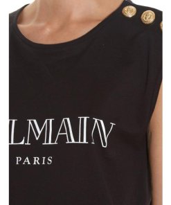 Balmain Paris Logo Printed T-Shirt