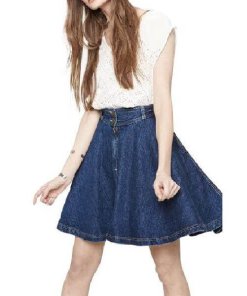 Maje Jenny Denim Skirt