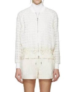 3.1 Phillip Lim Woven Texture Bomber Jacket