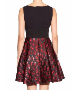 Diane Von Furstenberg Minnie Fit anf Flare Jaquard Dress