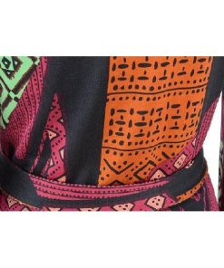 Diane Von Furstenberg Irina Tribal print Silk & Chiffon Combo Wrap dress