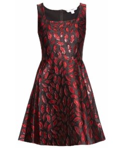 Diane Von Furstenberg Minnie Fit anf Flare Jaquard Dress