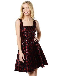 Diane Von Furstenberg Minnie Fit anf Flare Jaquard Dress