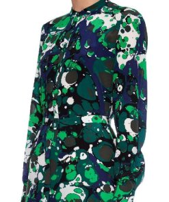 Bottega Veneta Marble Print Silk Dress