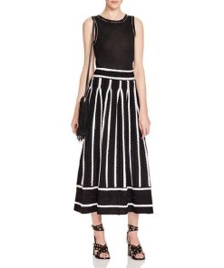 Maje Jamais Jaquard Knit Maxi Skirt
