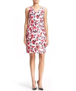 Kate Spade New York V-Neck Rosebud-Print Sheath Dress