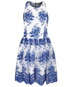Alice + Olivia Reggie Silk Embroidered Tulle Mini Dress