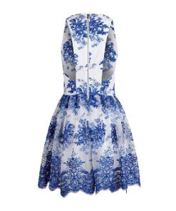 Alice + Olivia Reggie Silk Embroidered Tulle Mini Dress
