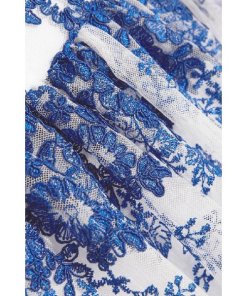 Alice + Olivia Reggie Silk Embroidered Tulle Mini Dress