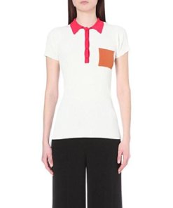 Sandro Samuela Ribbed Polo Shirt