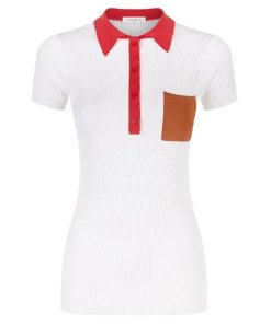 Sandro Samuela Ribbed Polo Shirt